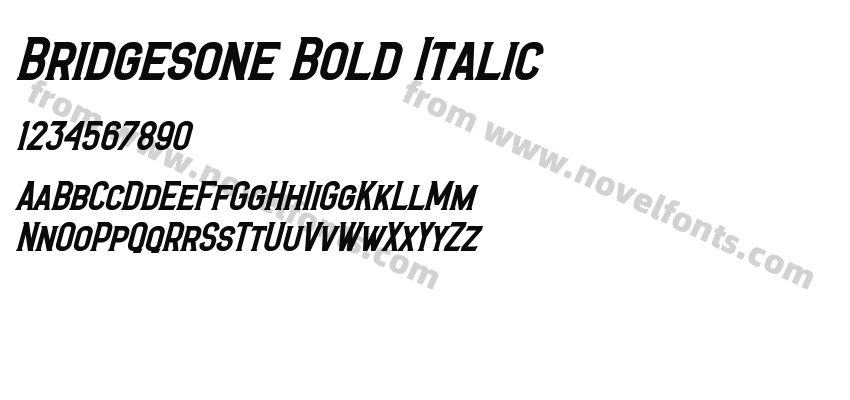 Bridgesone Bold ItalicPreview