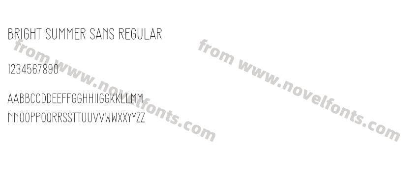 Bright Summer Sans RegularPreview