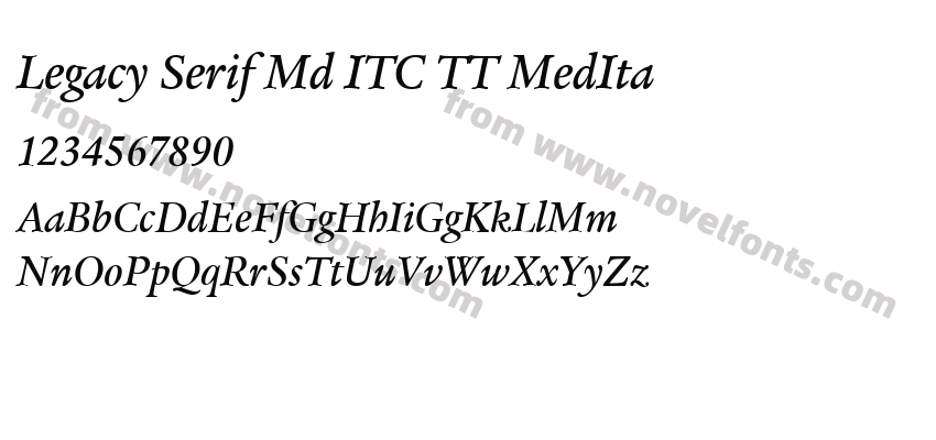 Legacy Serif Md ITC TT MedItaPreview