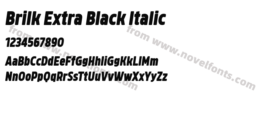 Brilk Extra Black ItalicPreview