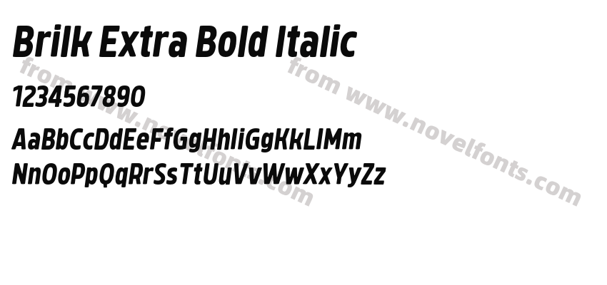 Brilk Extra Bold ItalicPreview