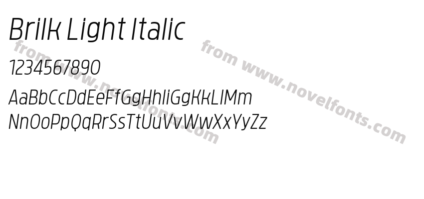Brilk Light ItalicPreview