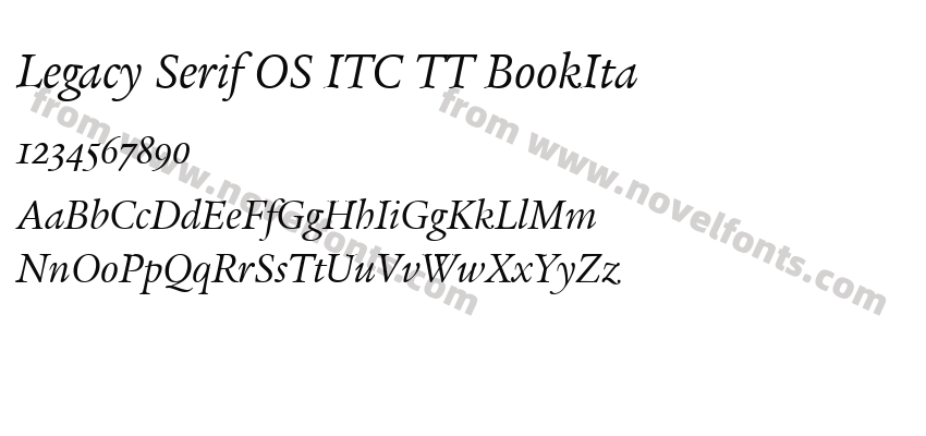 Legacy Serif OS ITC TT BookItaPreview