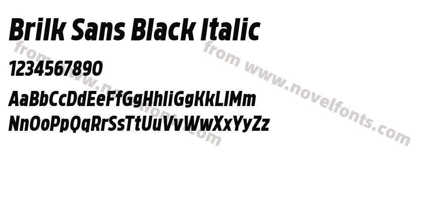 Brilk Sans Black ItalicPreview