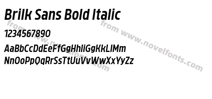 Brilk Sans Bold ItalicPreview