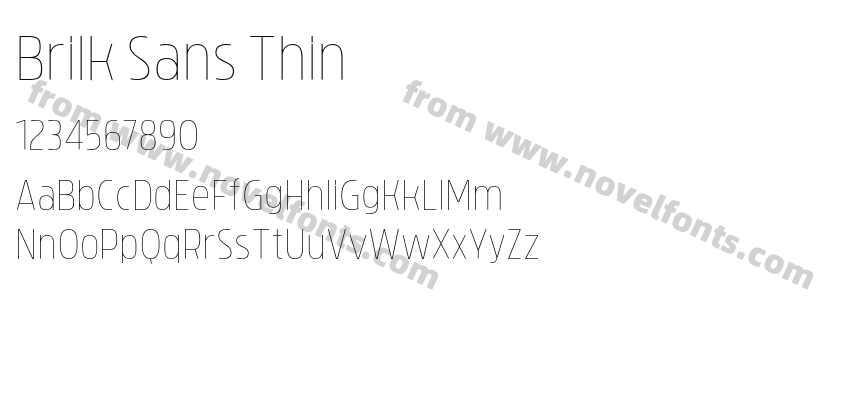 Brilk Sans ThinPreview