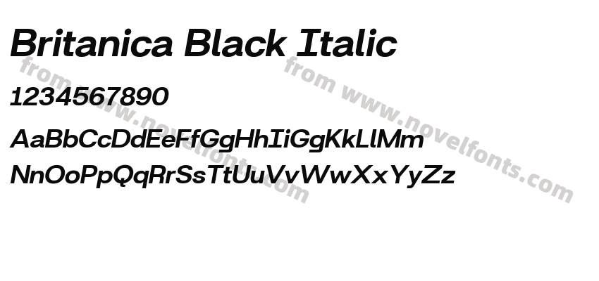 Britanica Black ItalicPreview