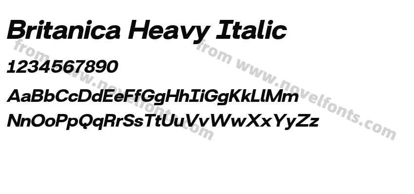 Britanica Heavy ItalicPreview