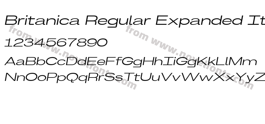 Britanica Regular Expanded ItalicPreview