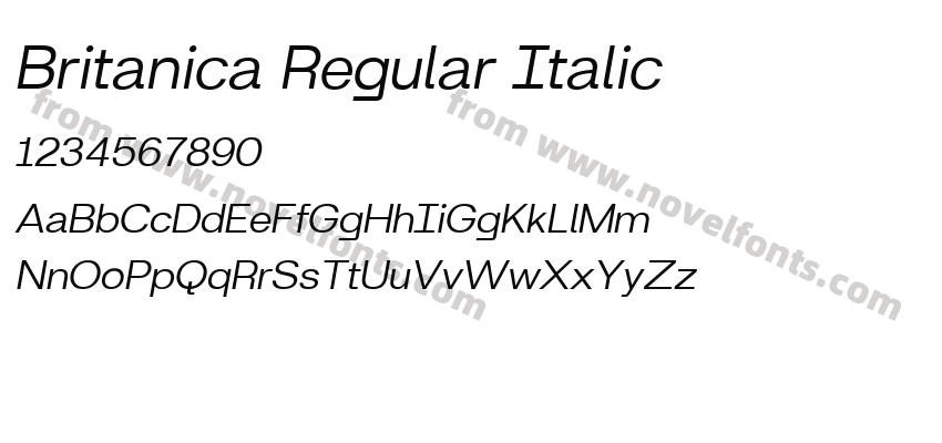 Britanica Regular ItalicPreview