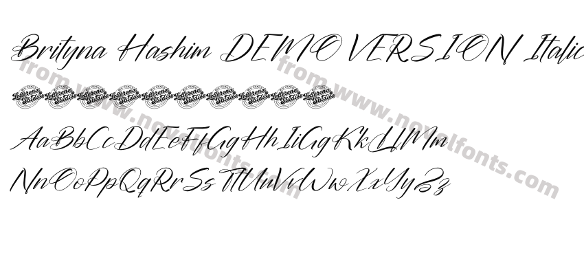 Brityna Hashim DEMO VERSION ItalicPreview