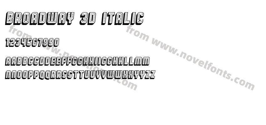 Broadway 3D ItalicPreview