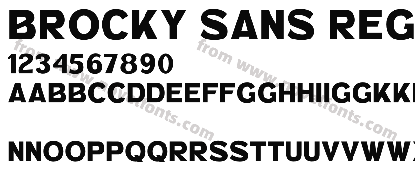Brocky Sans RegularPreview