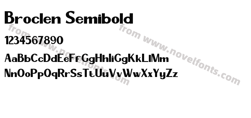 Broclen SemiboldPreview