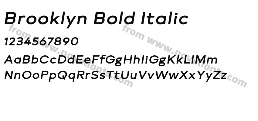 Brooklyn Bold ItalicPreview