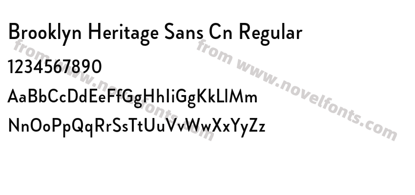 Brooklyn Heritage Sans Cn RegularPreview
