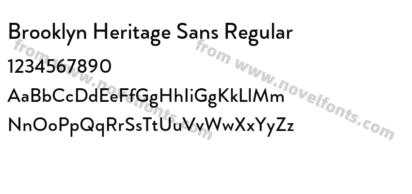 Brooklyn Heritage Sans RegularPreview