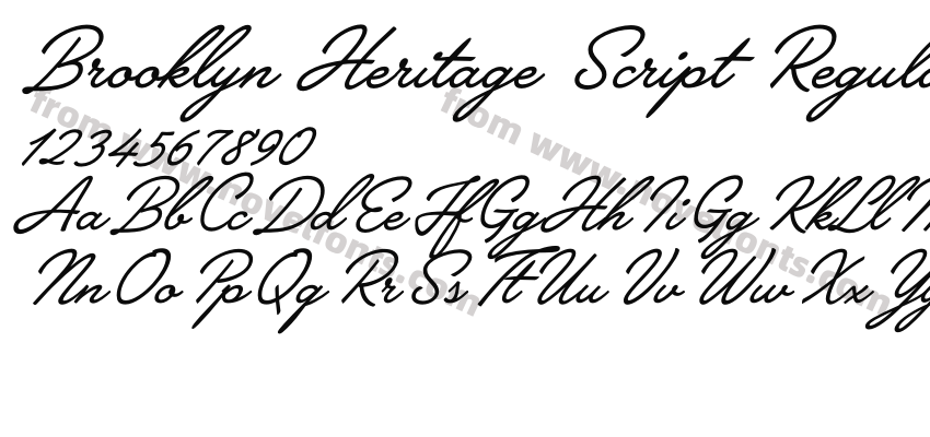 Brooklyn Heritage Script RegularPreview