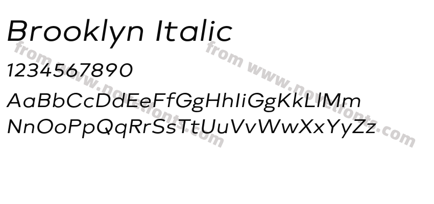 Brooklyn ItalicPreview