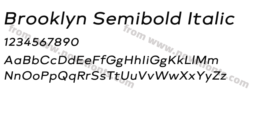 Brooklyn Semibold ItalicPreview