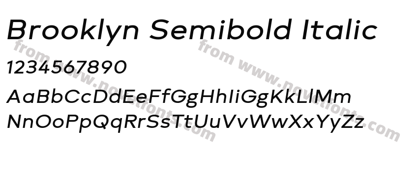 Brooklyn Semibold ItalicPreview