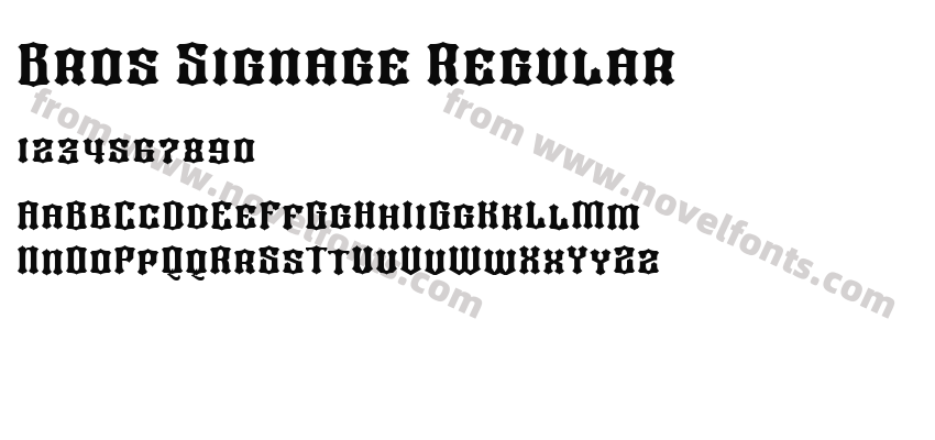 Bros Signage RegularPreview