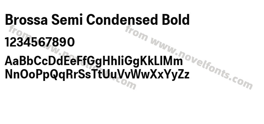 Brossa Semi Condensed BoldPreview
