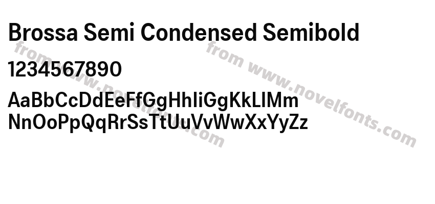 Brossa Semi Condensed SemiboldPreview