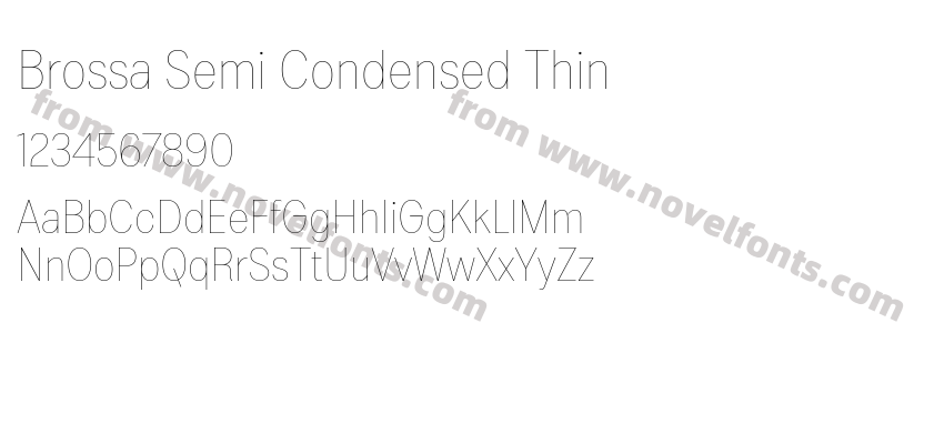 Brossa Semi Condensed ThinPreview
