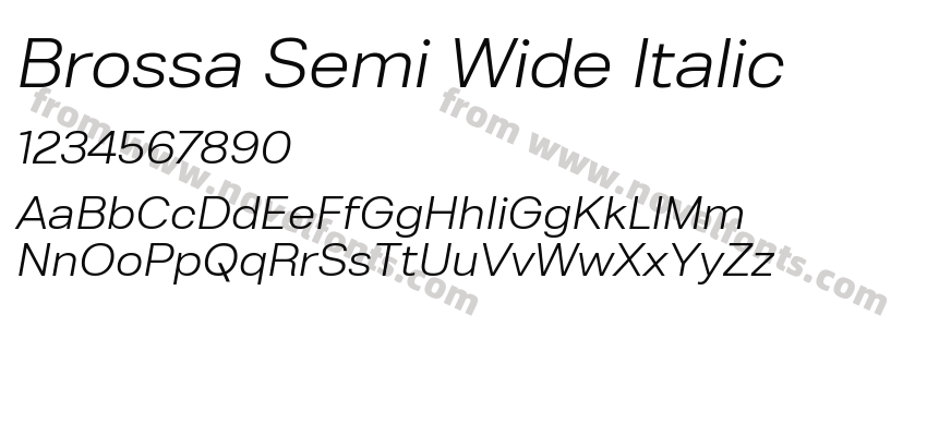 Brossa Semi Wide ItalicPreview