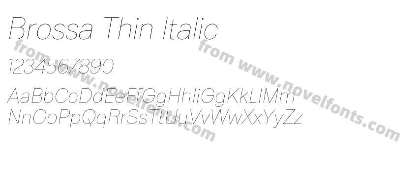 Brossa Thin ItalicPreview