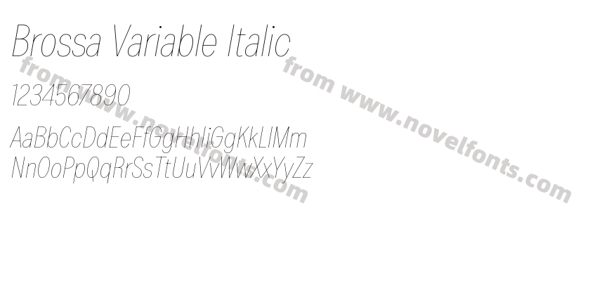 Brossa Variable ItalicPreview