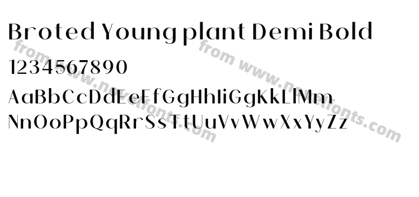 Broted Young plant Demi BoldPreview