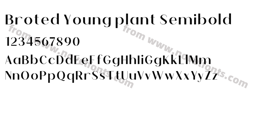 Broted Young plant SemiboldPreview