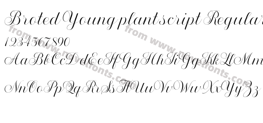 Broted Young plant script RegularPreview