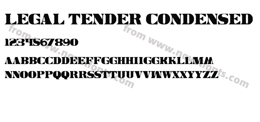 Legal Tender CondensedPreview