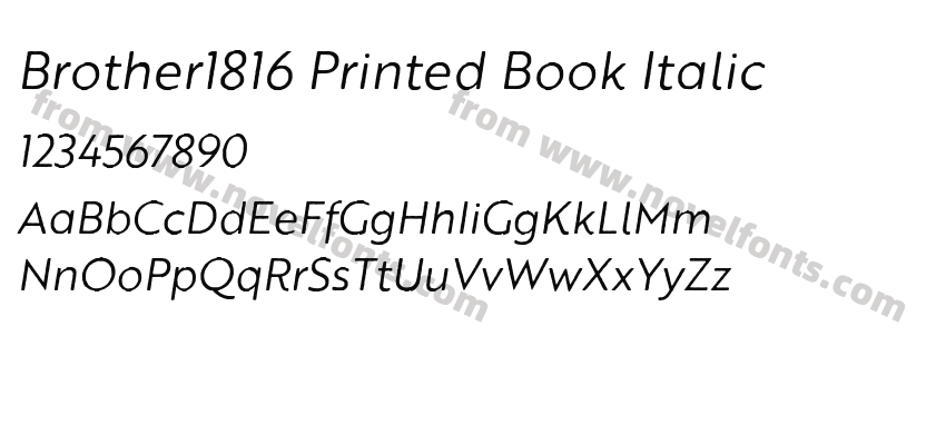 Brother1816 Printed Book ItalicPreview