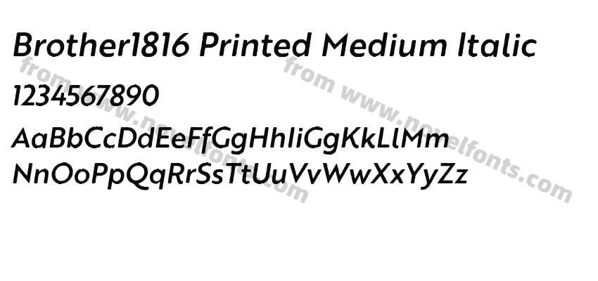 Brother1816 Printed Medium ItalicPreview