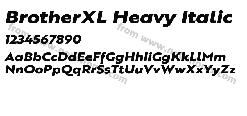 BrotherXL Heavy ItalicPreview
