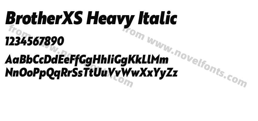 BrotherXS Heavy ItalicPreview