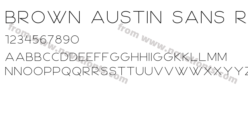 Brown Austin Sans RegularPreview
