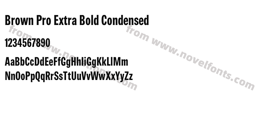 Brown Pro Extra Bold CondensedPreview