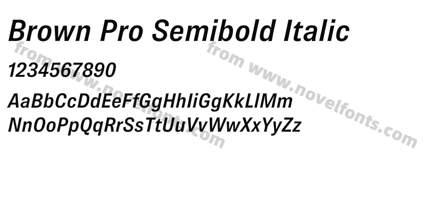 Brown Pro Semibold ItalicPreview