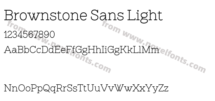 Brownstone Sans LightPreview