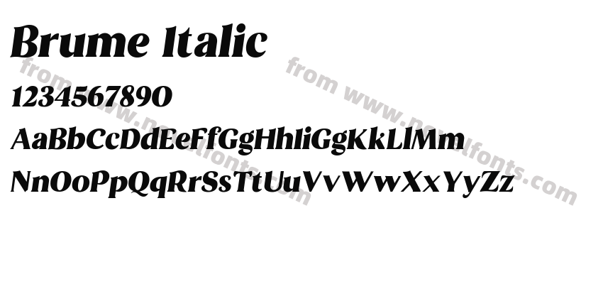 Brume ItalicPreview