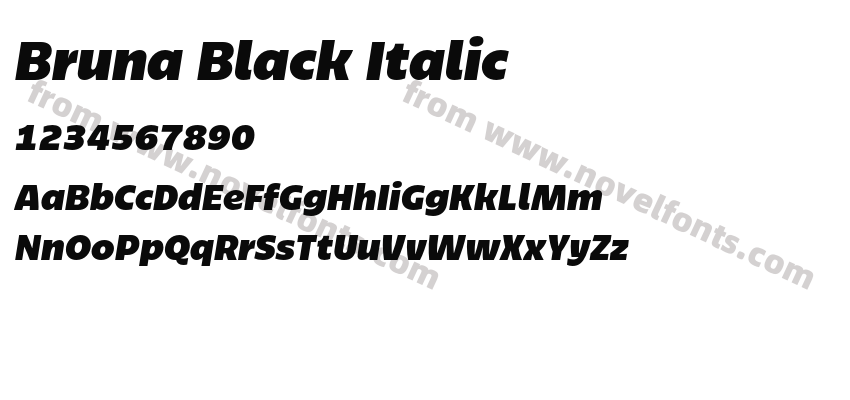 Bruna Black ItalicPreview
