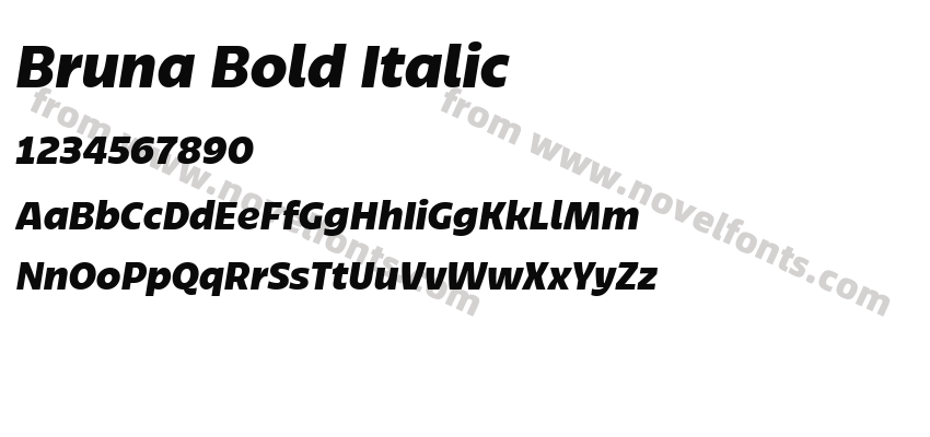 Bruna Bold ItalicPreview