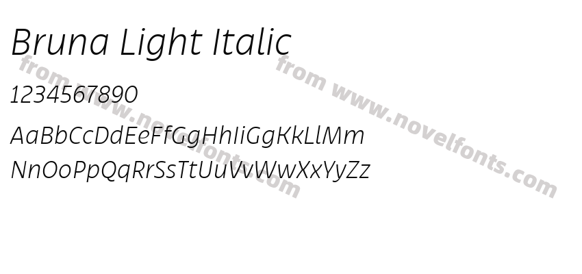 Bruna Light ItalicPreview
