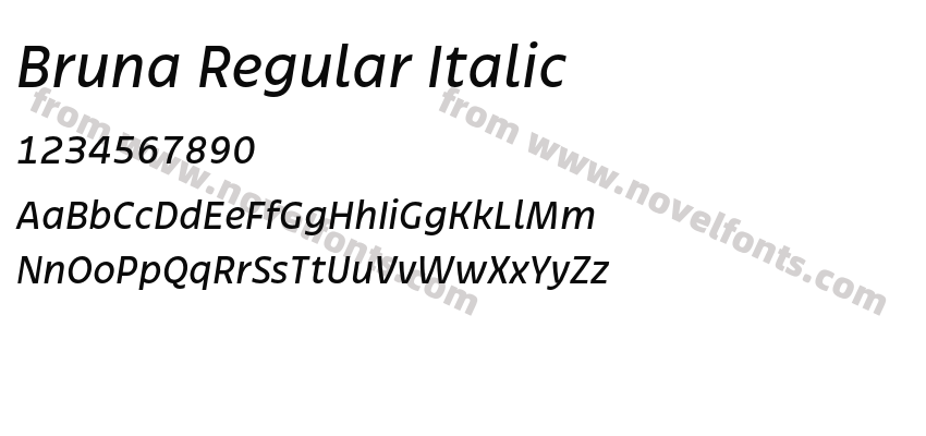 Bruna Regular ItalicPreview