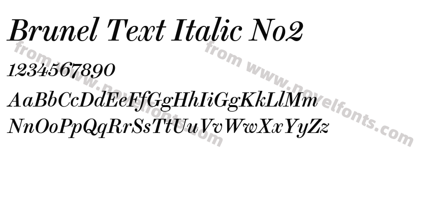 Brunel Text Italic No2Preview